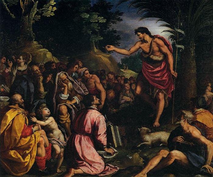 Preaching of St John the Baptist, ALLORI Alessandro